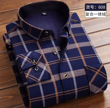 Chemise Homme à Carreaux – Doublure Chaude & Confort Premium