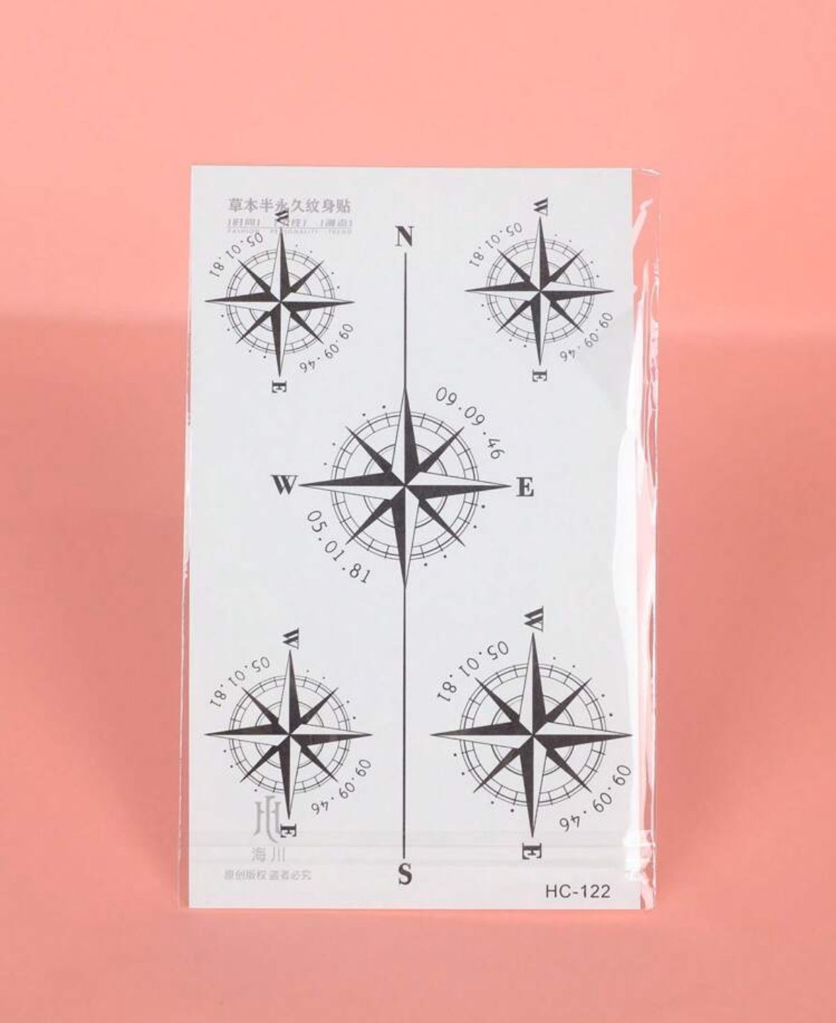 Tatouage Temporaire Boussole – Design Élégant et Résistant