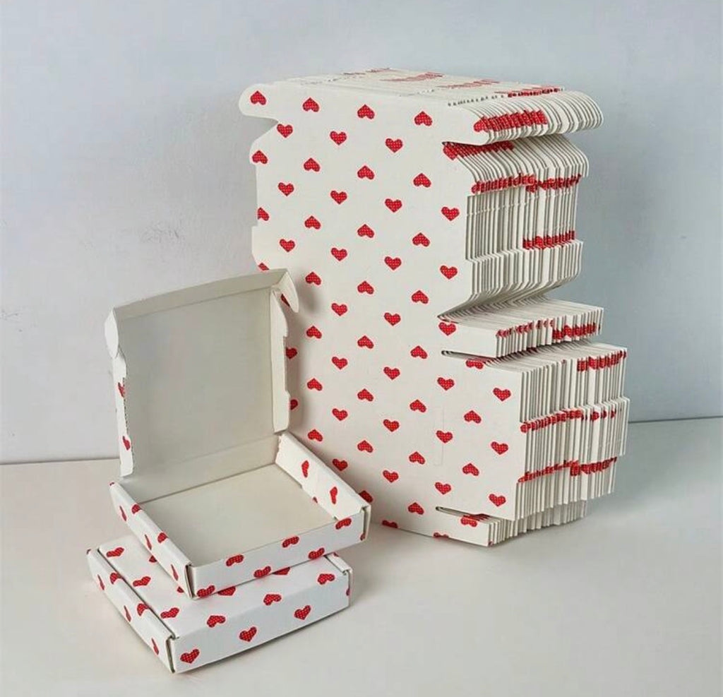 Lot de 10 Mini Boîtes Cadeaux « Petits Cœurs »