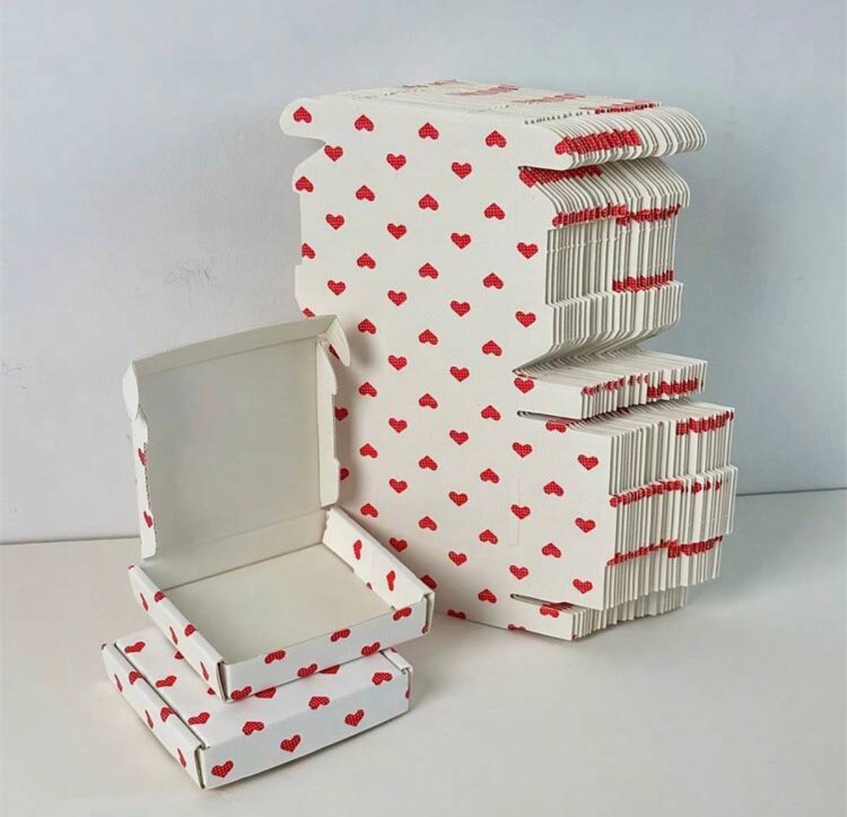 Lot de 10 Mini Boîtes Cadeaux "Petits Cœurs