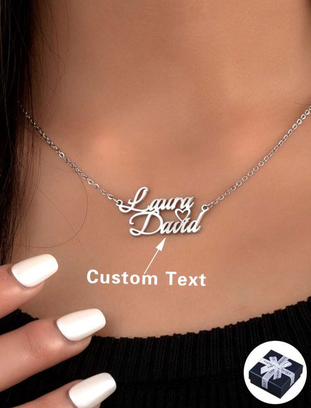 Personalized Stainless Steel Heart Necklace