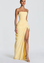 ROBE LONGUE CYRA - CITRON