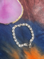 Silver Beaded Chain Bracelet