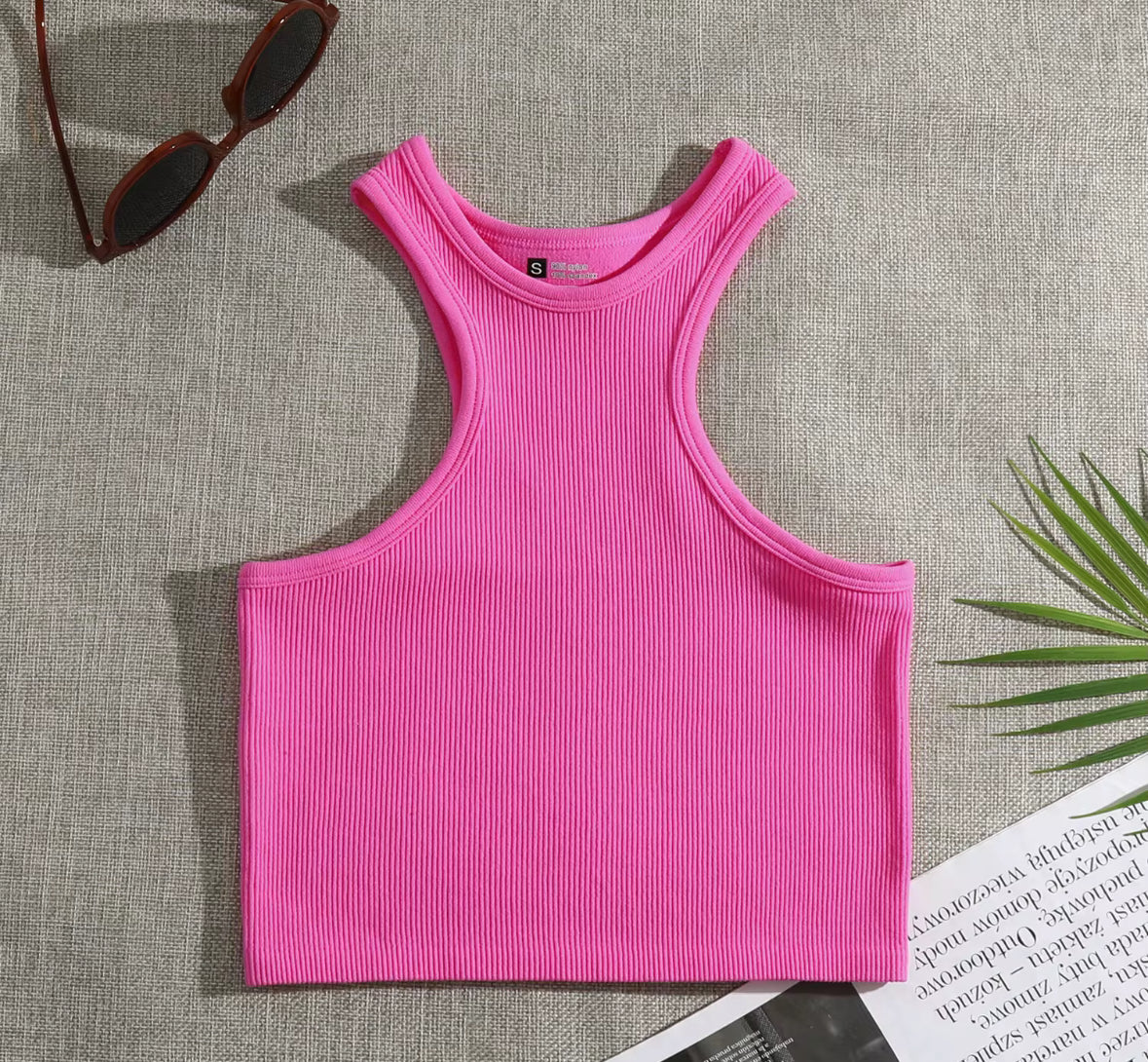 Débardeur côtelé dos nageur