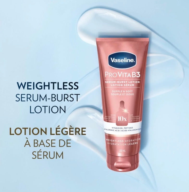 Vaseline Pro VitaB3 – Lotion Sérum Souple & Doux
