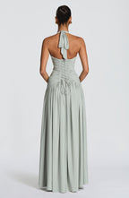 ROBE LONGUE AMARIS - SAUGE