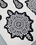 Pochoir de Tatouage Henné – Motif fleurs Élégantes