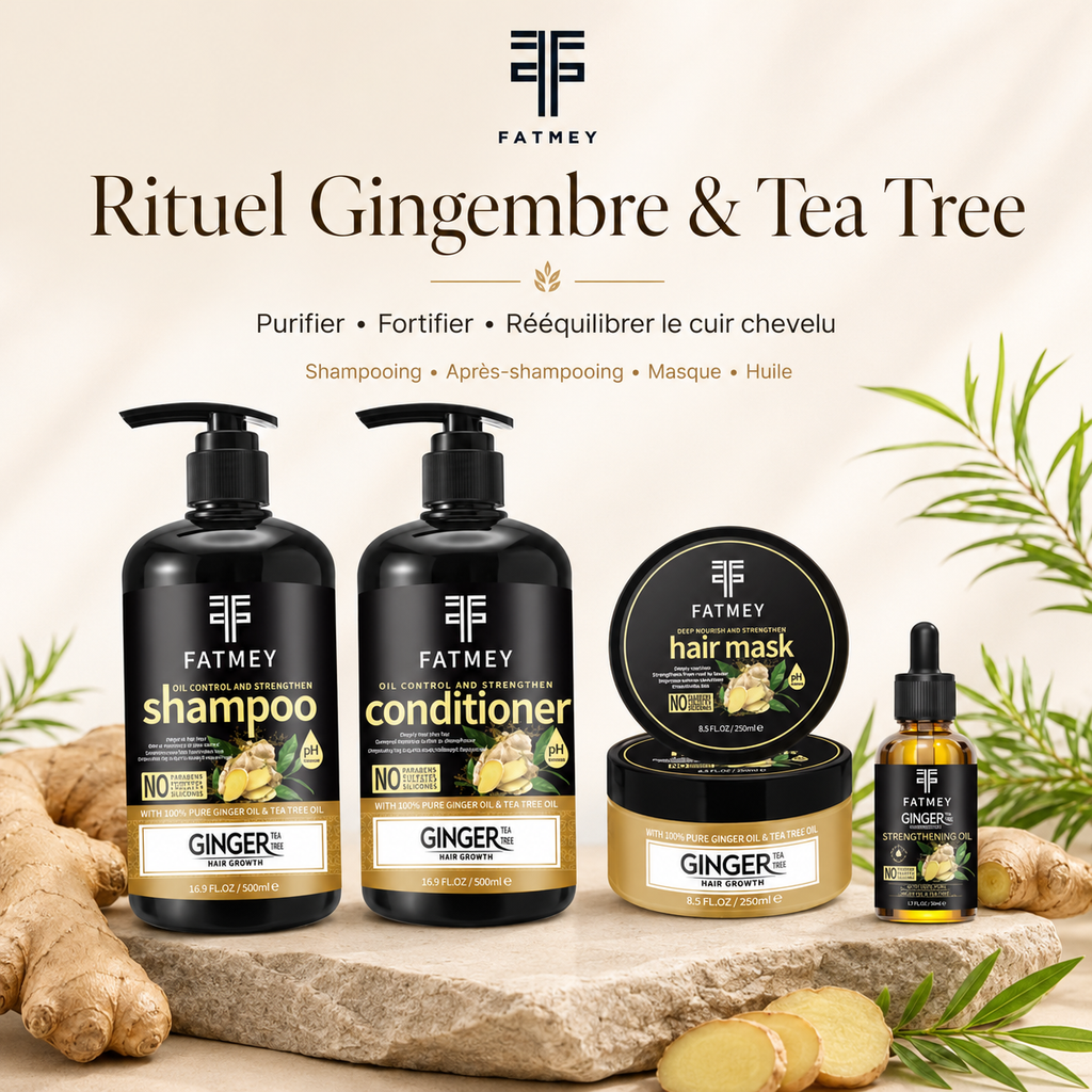 Ginger & Tea Tree Purifying Routine – 4 Products | FATMEY
