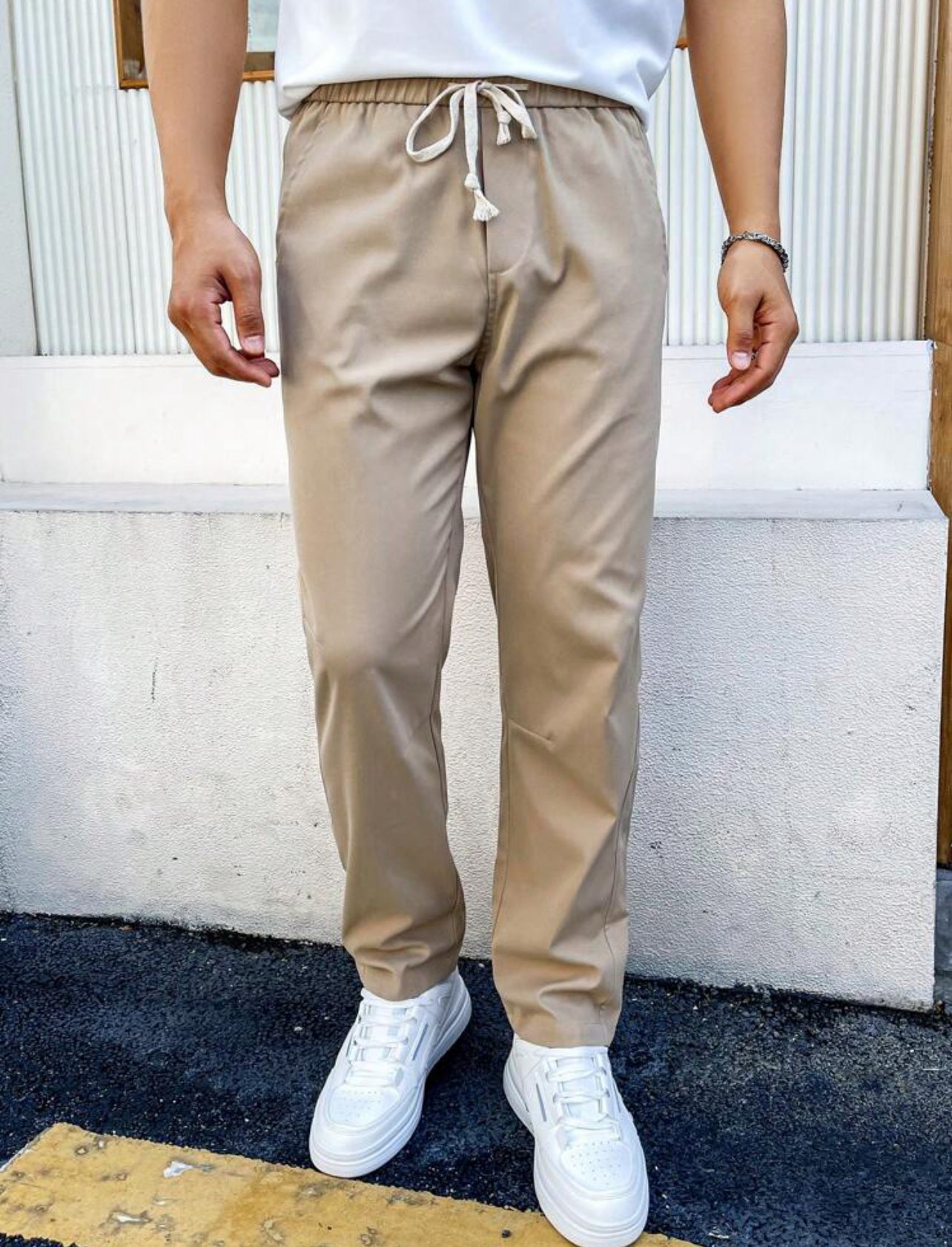 Pantalon À Cordon À Poche Homme