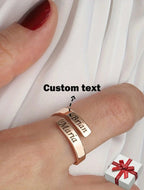 Bague personnalisée minimaliste double couche