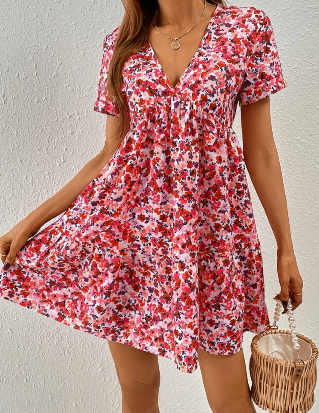 Robe Imprimé Floral À Volants