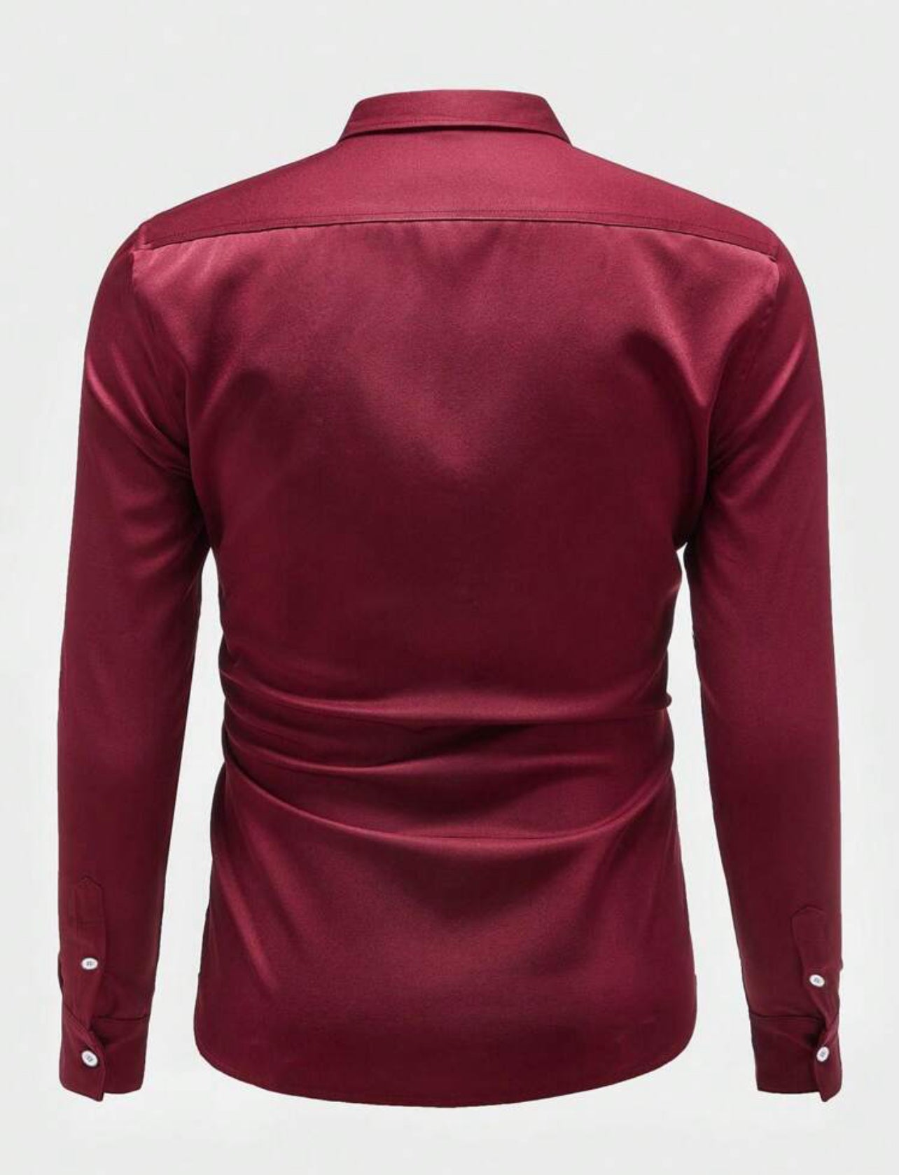 Homme Chemise Unicolore À Bouton