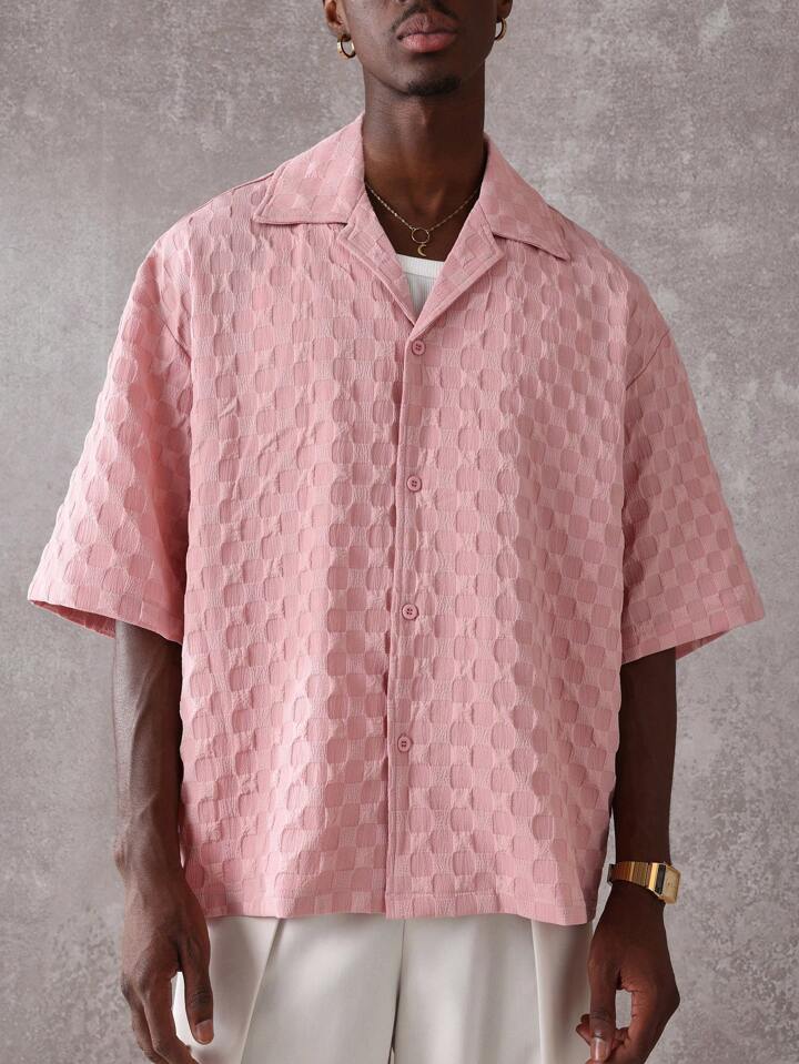 Chemise Homme Oversize Texturée – Style Élégant Décontracté