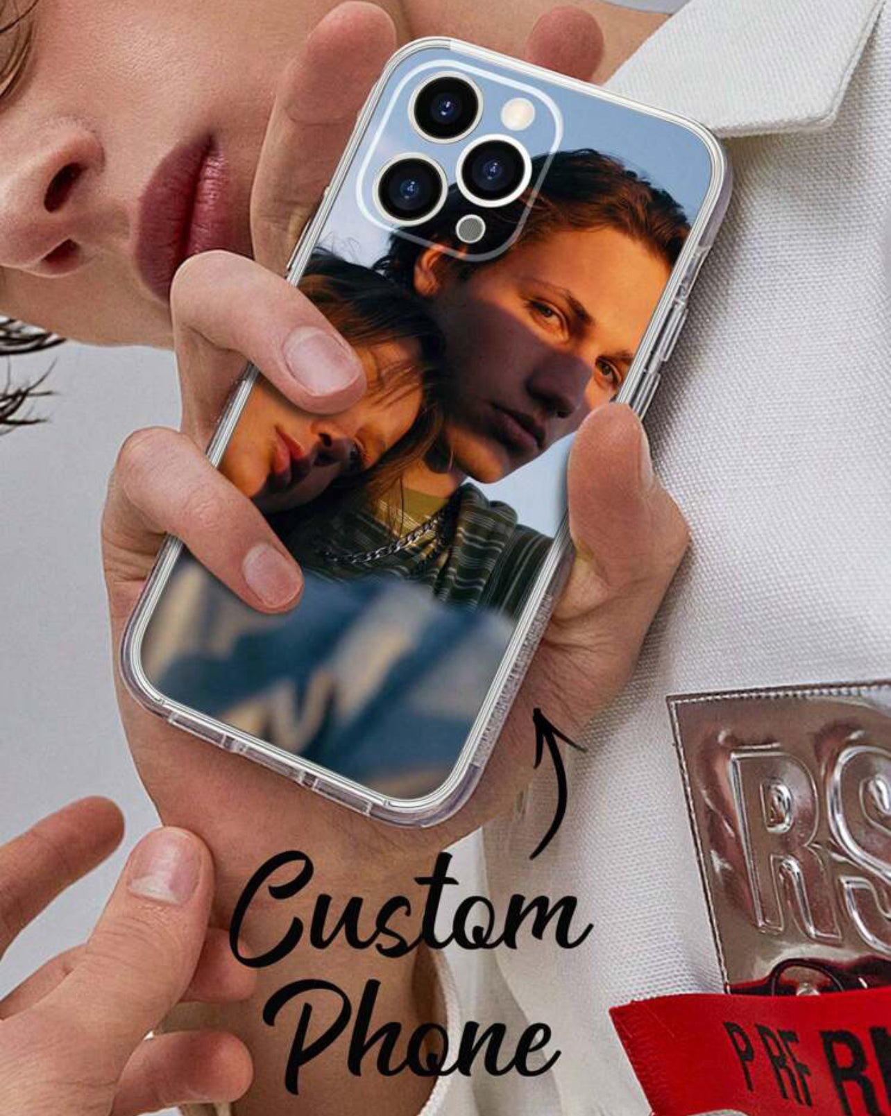 1pc Étui De Téléphone Personnalisé avec image