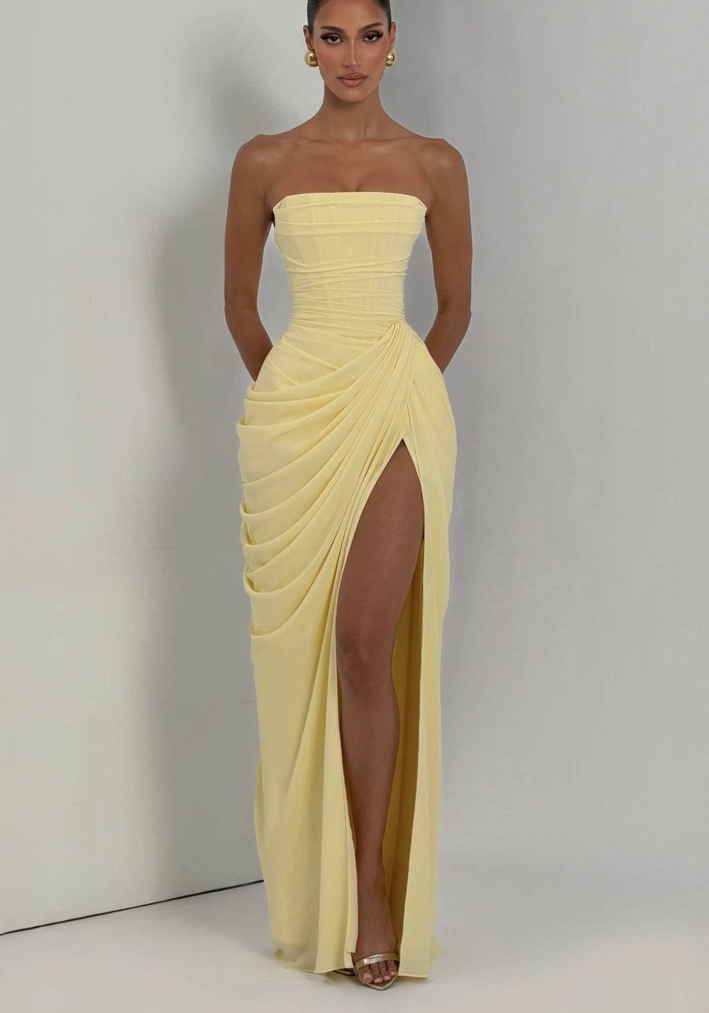Robe Longue Cyra – Citron