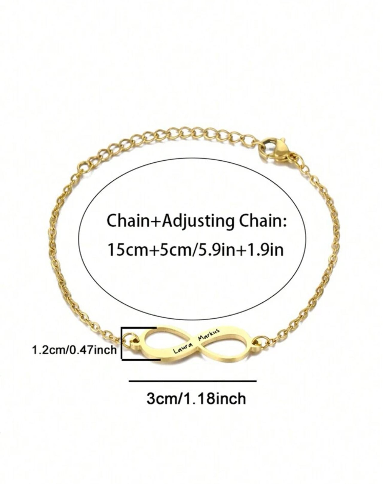 Bracelet infini ♾️ personnalisé