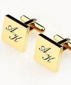 Boutons De Manchette Carrés Classiques Personnalisés En Acier Inoxydable Gravés Sur Mesure