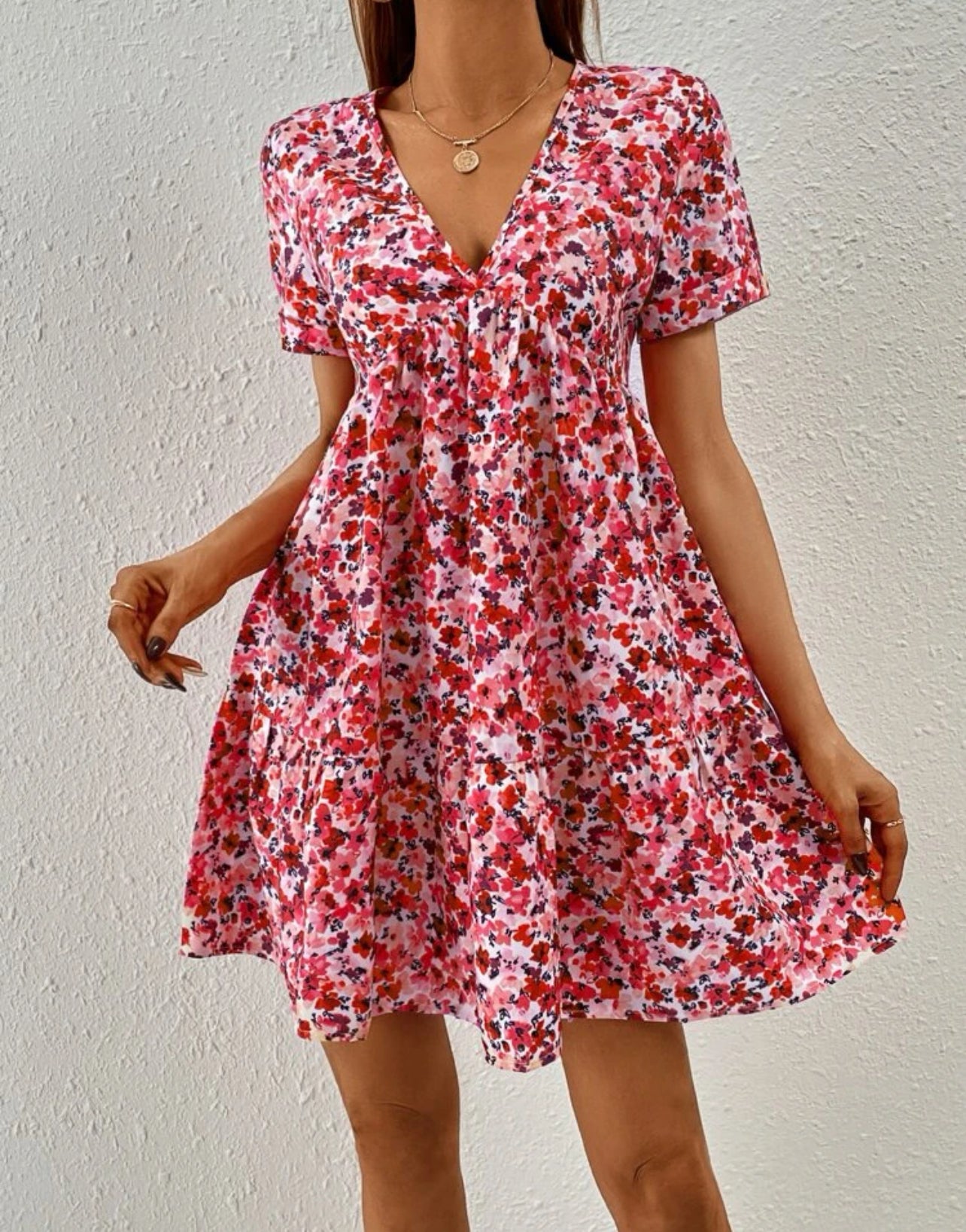 Robe Imprimé Floral À Volants