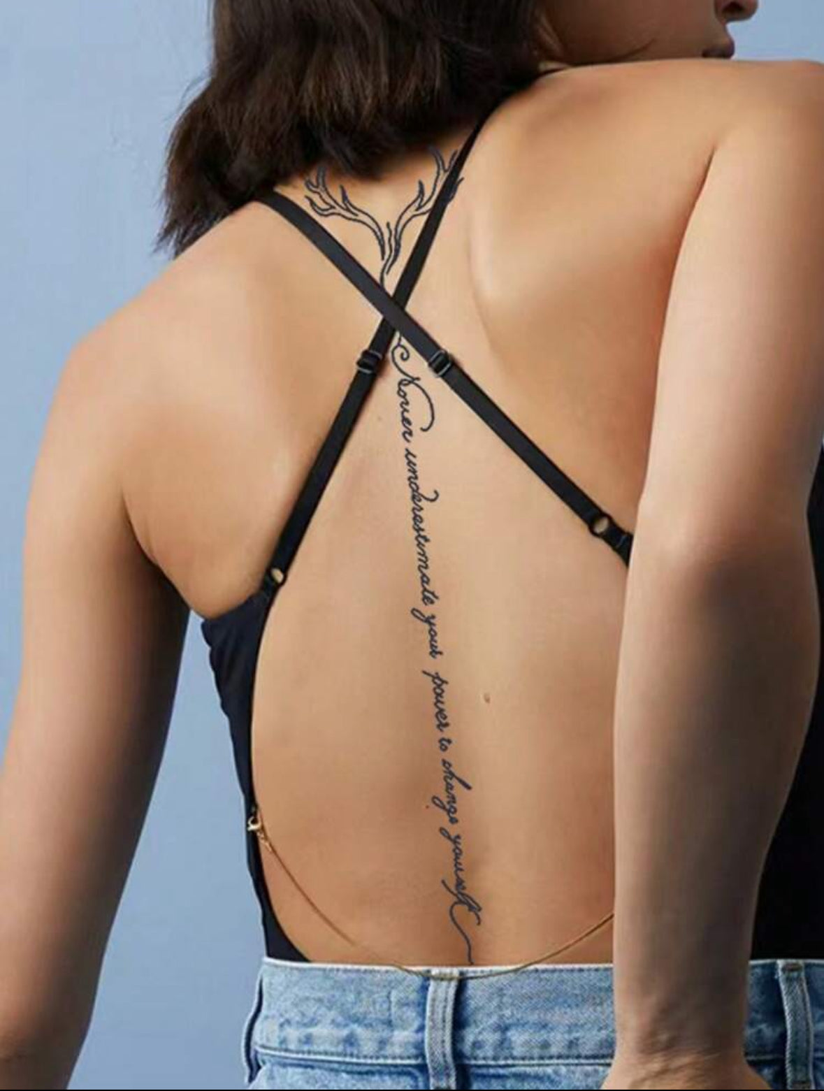 Tatouage Temporaire Épine Dorsale Élégant