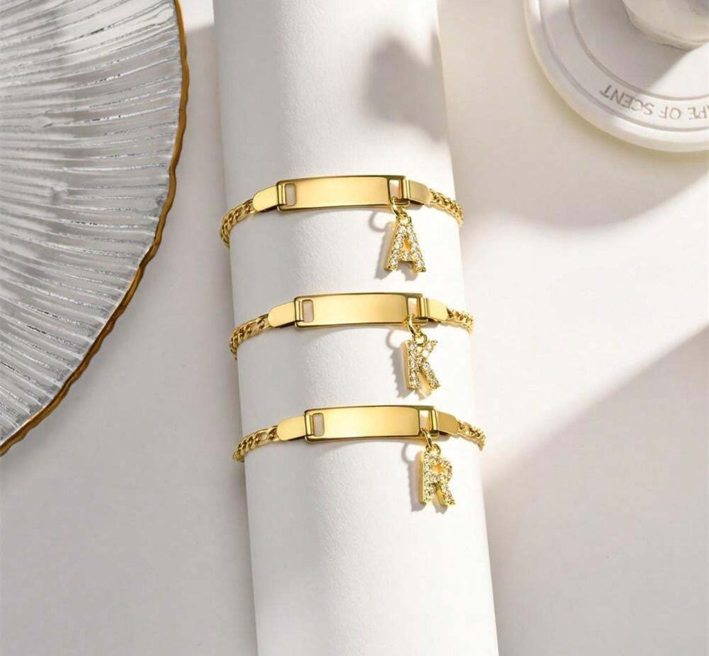 Bracelet Enfant Personnalisé avec Initiale et Breloque