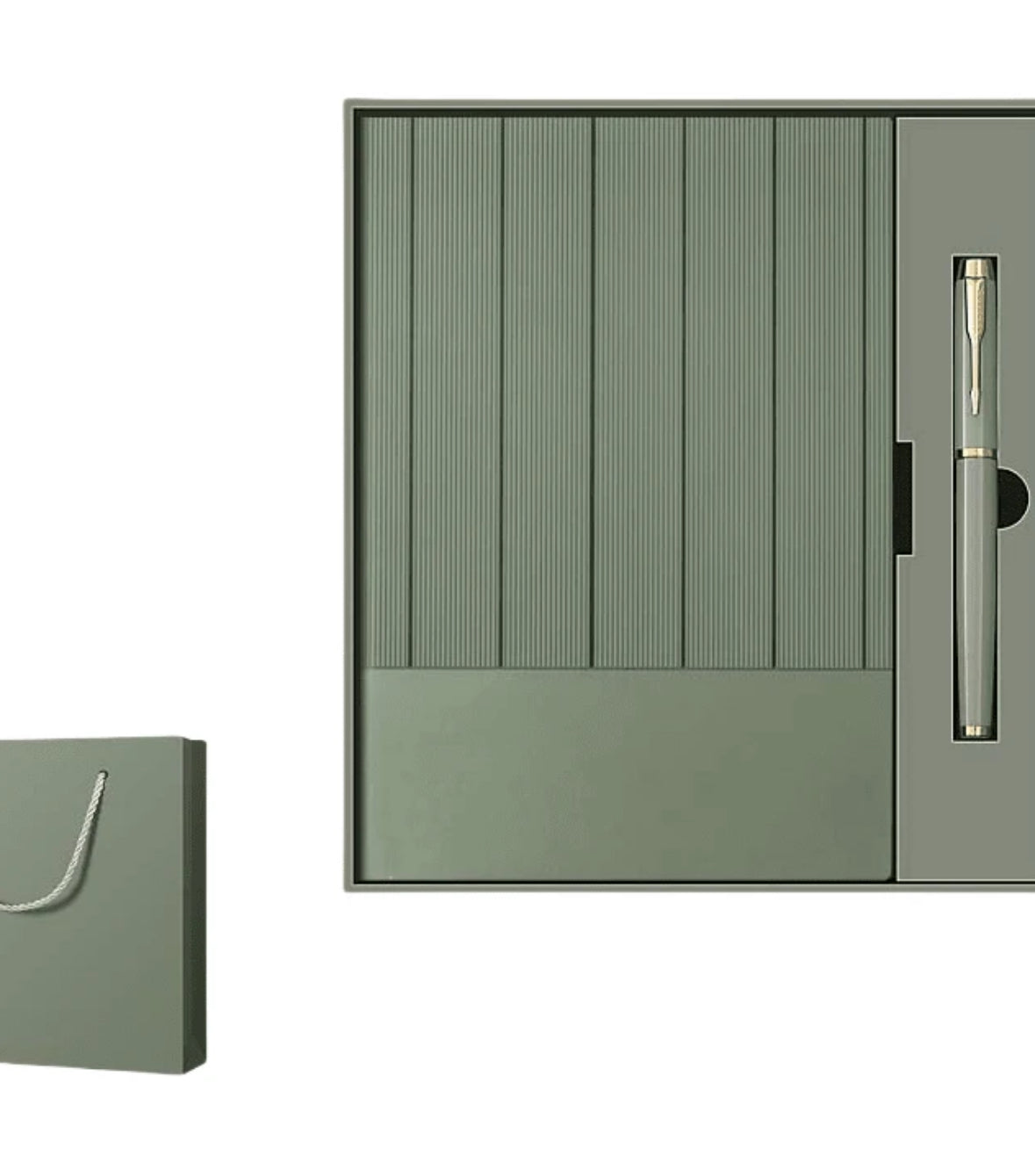 Coffret Cadeau de Luxe Personnalisé – Carnet A5, Stylo & Thermos