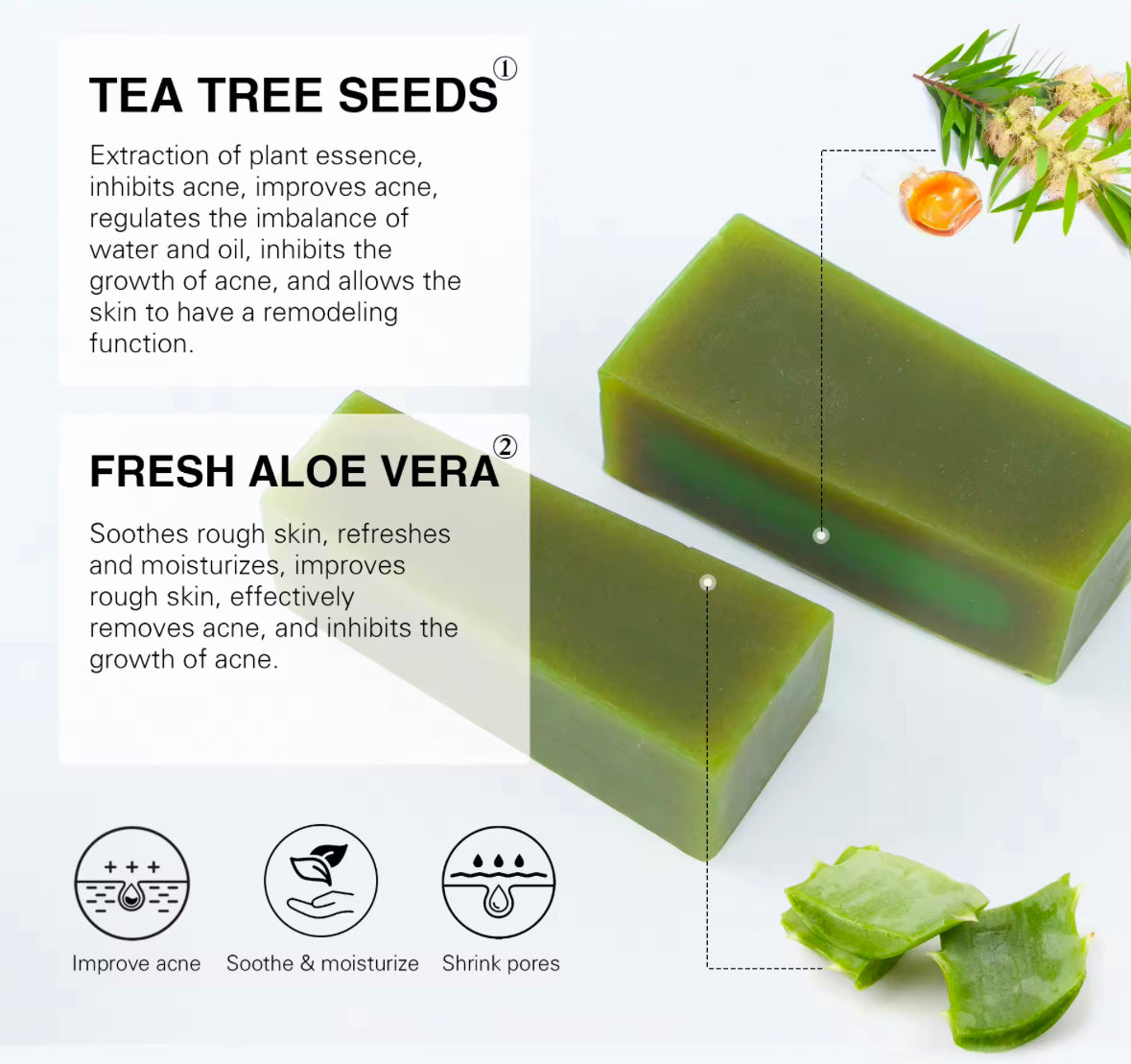 Natural aloe vera soap