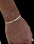 Bracelet Duo Minimaliste en Acier Inoxydable