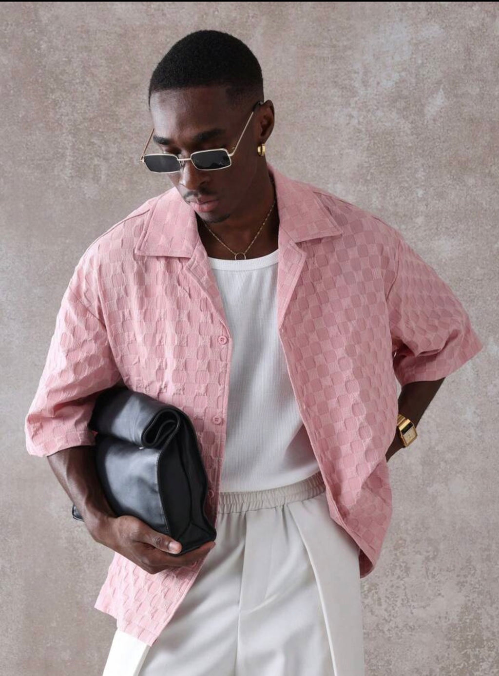 Chemise Homme Oversize Texturée – Style Élégant Décontracté