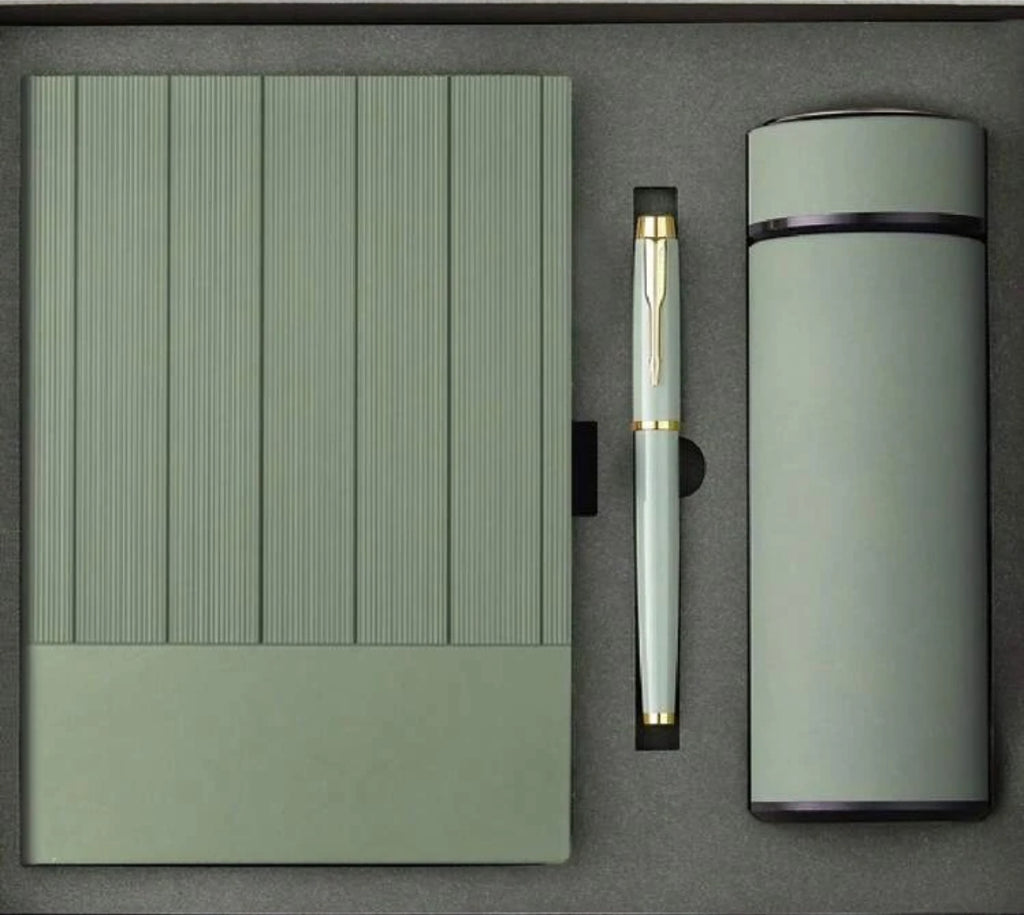 Personalized Luxury Gift Set – A5 Notebook, Pen & Thermos