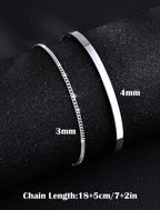 Bracelet Duo Minimaliste en Acier Inoxydable