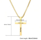 Collier en croix personnalisé classique