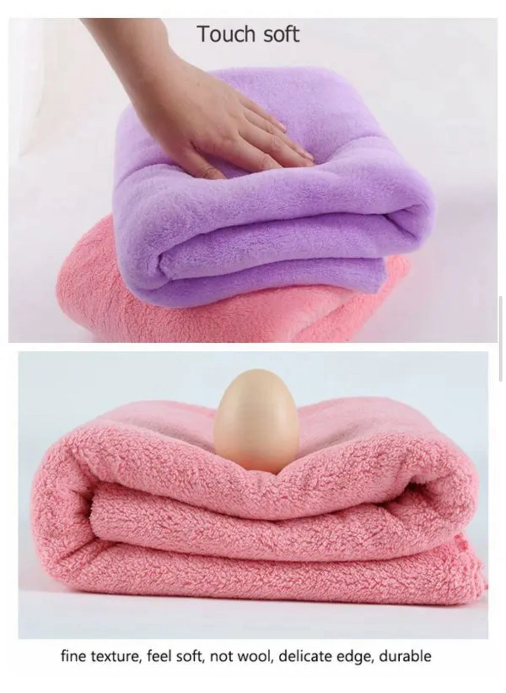 Ensemble de 2 Serviettes Microfibre Ultra Douces