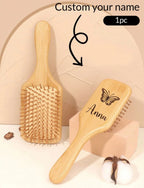 1pc Peignes en bambou avec gravure
