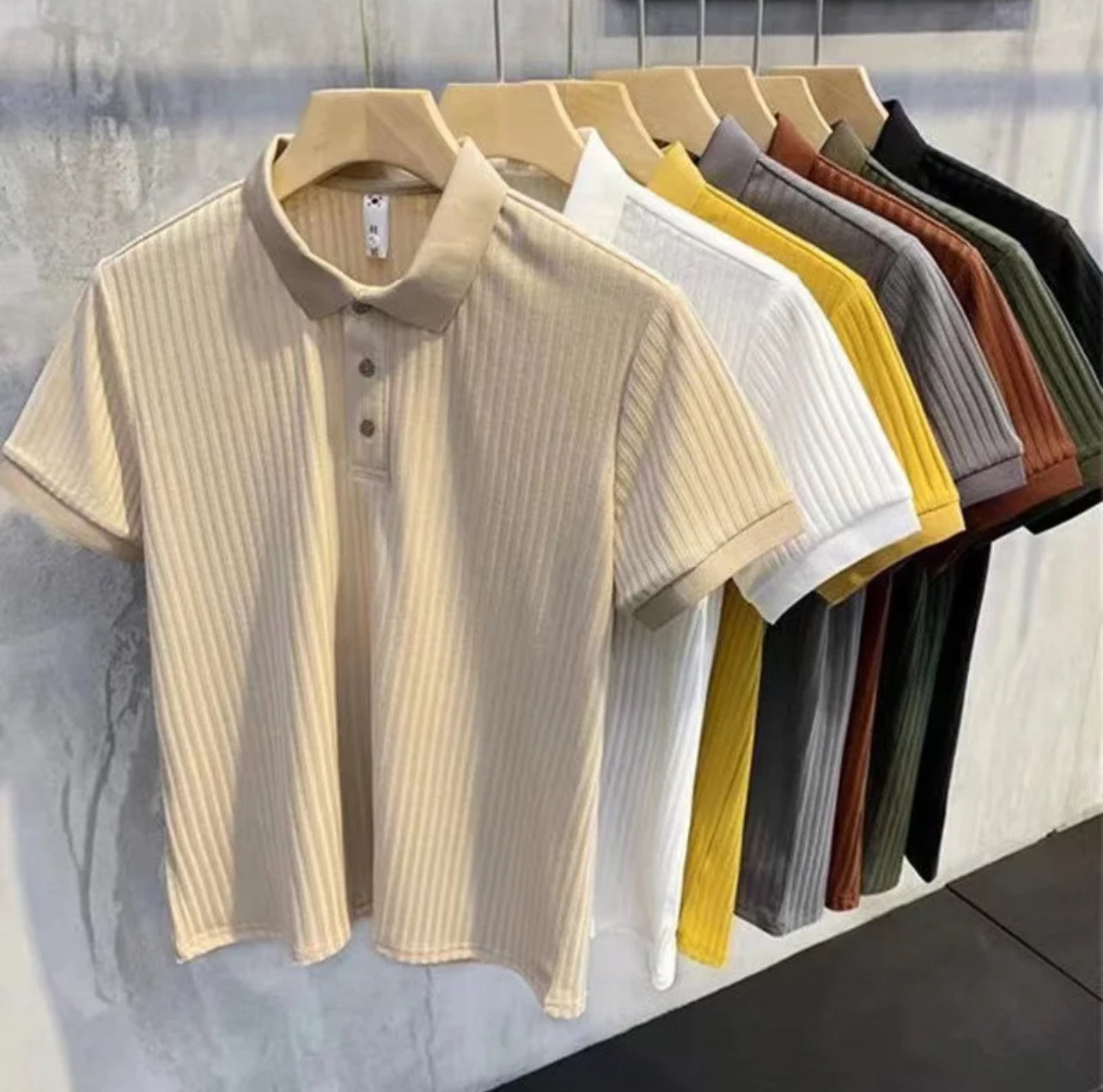 Palette Urbaine – Polos Texturés à Manches Courtes