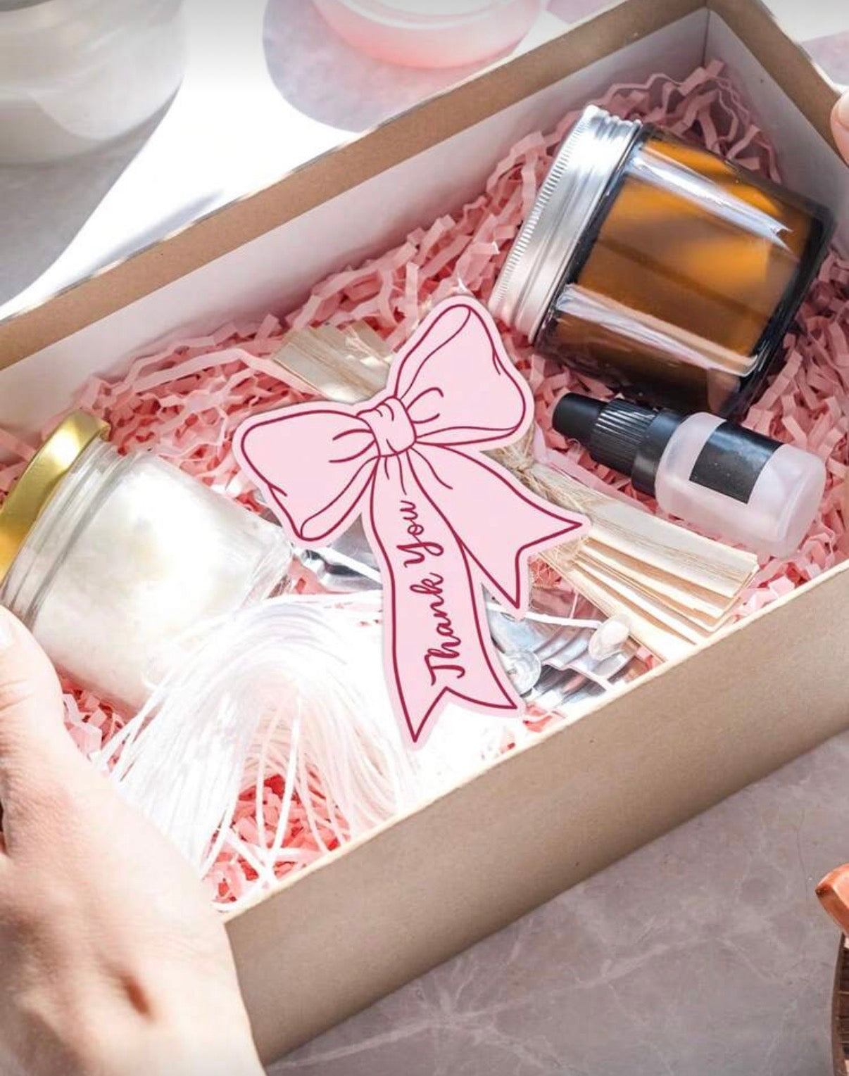 Cartes de Remerciement "Nœud Élégant" – Étiquettes Cadeaux avec Message