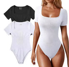 Ribbed Bodysuit – Square Neckline