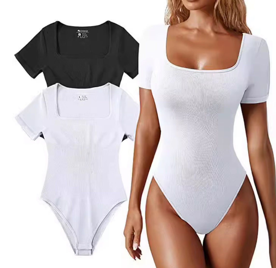 Body Côtelé – Encolure Carrée