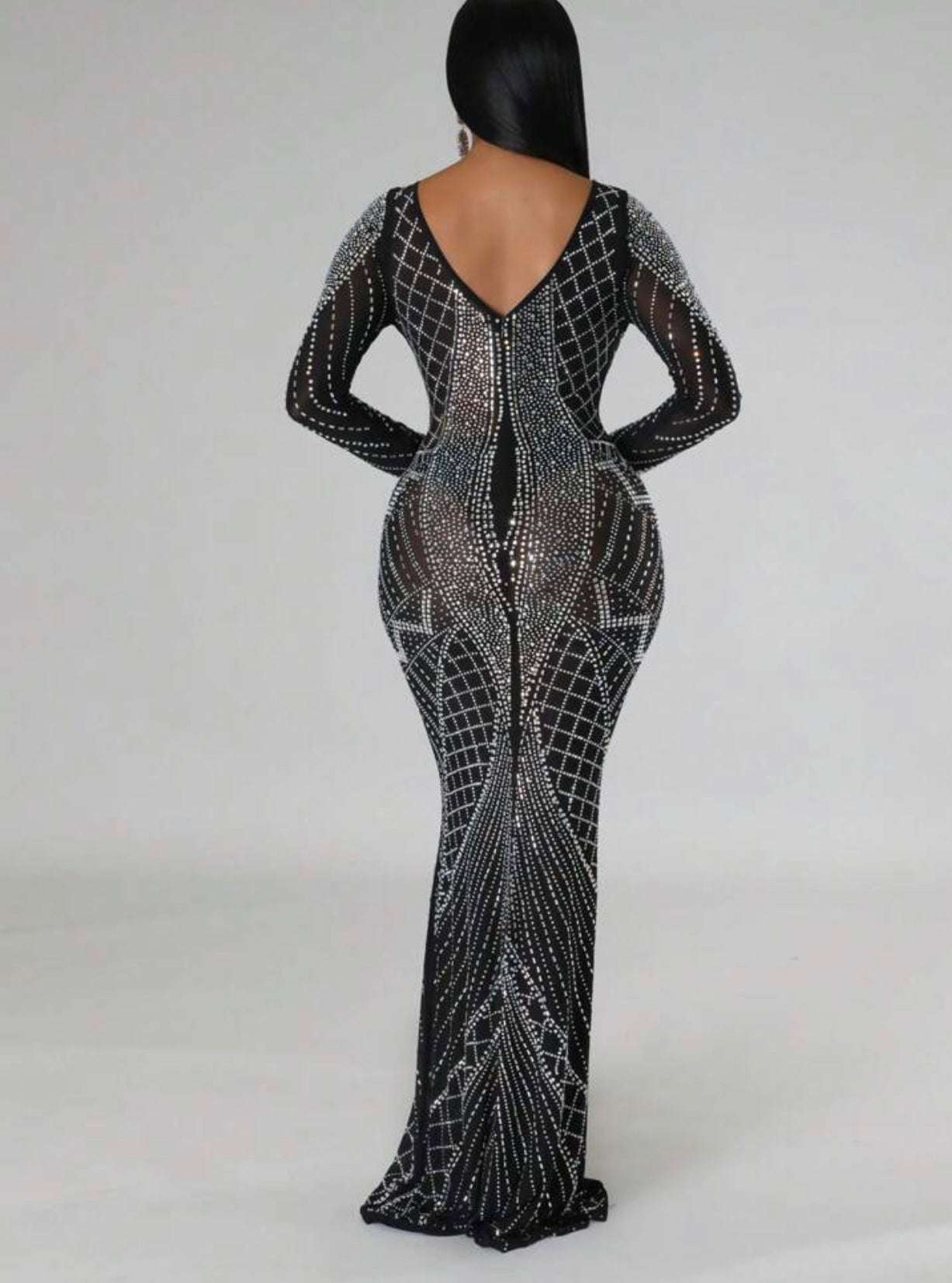 Robe À Strass Sirène En Tulle