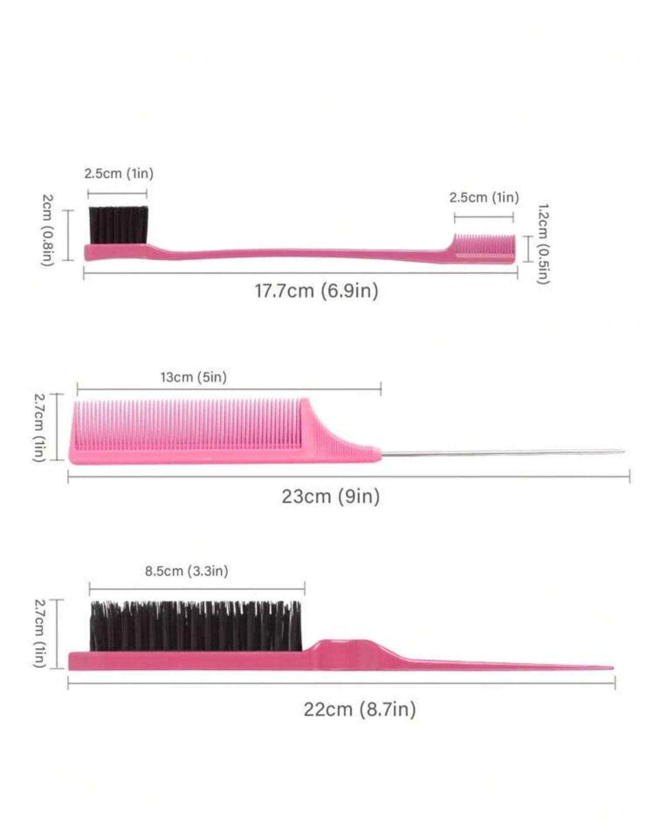 Ensemble de 3 peignes