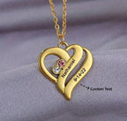 Personalized Stainless Steel Heart Pendant Necklace