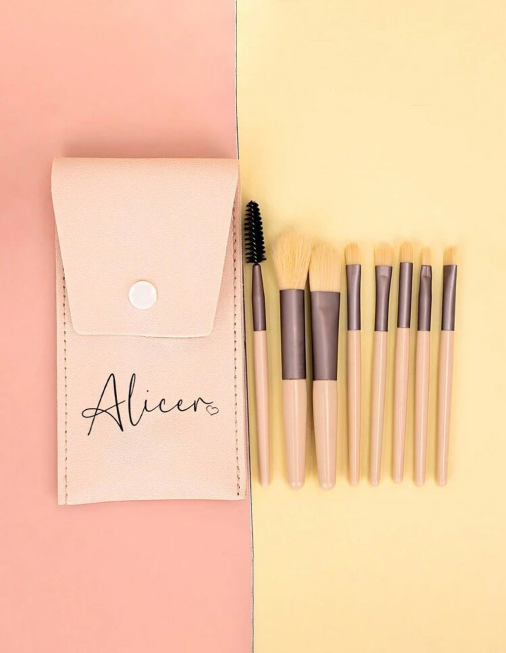 Ensemble de Pinceaux de Maquillage avec Trousse Personnalisée