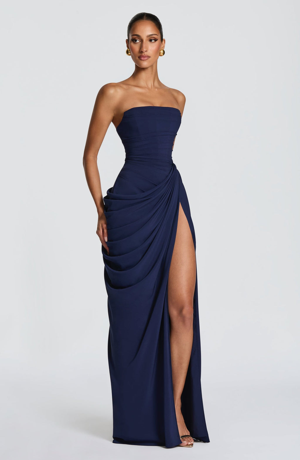 Robe Longue Cyra – Bleu Marine