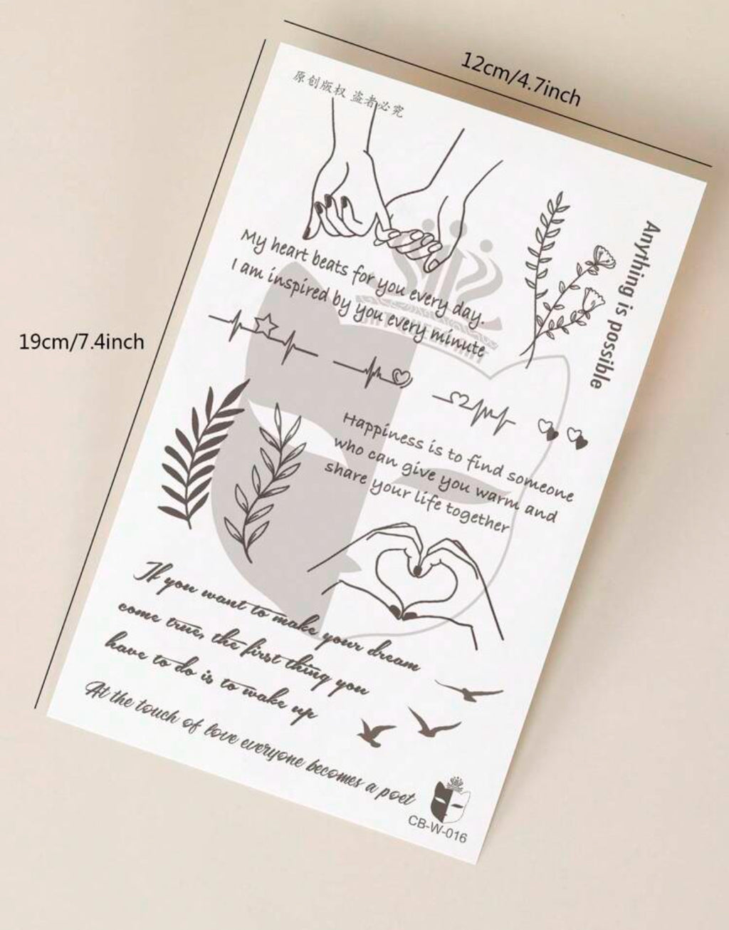 Tatouages Temporaires – Collection « Love & Inspiration »
