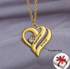Personalized Stainless Steel Heart Pendant Necklace