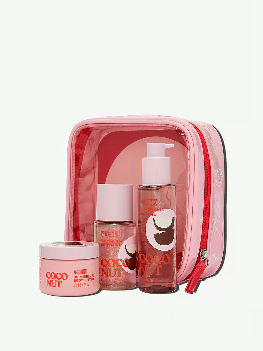 PINK – Coffret Corps Shimmer avec Trousse – Édition Fin de Collection