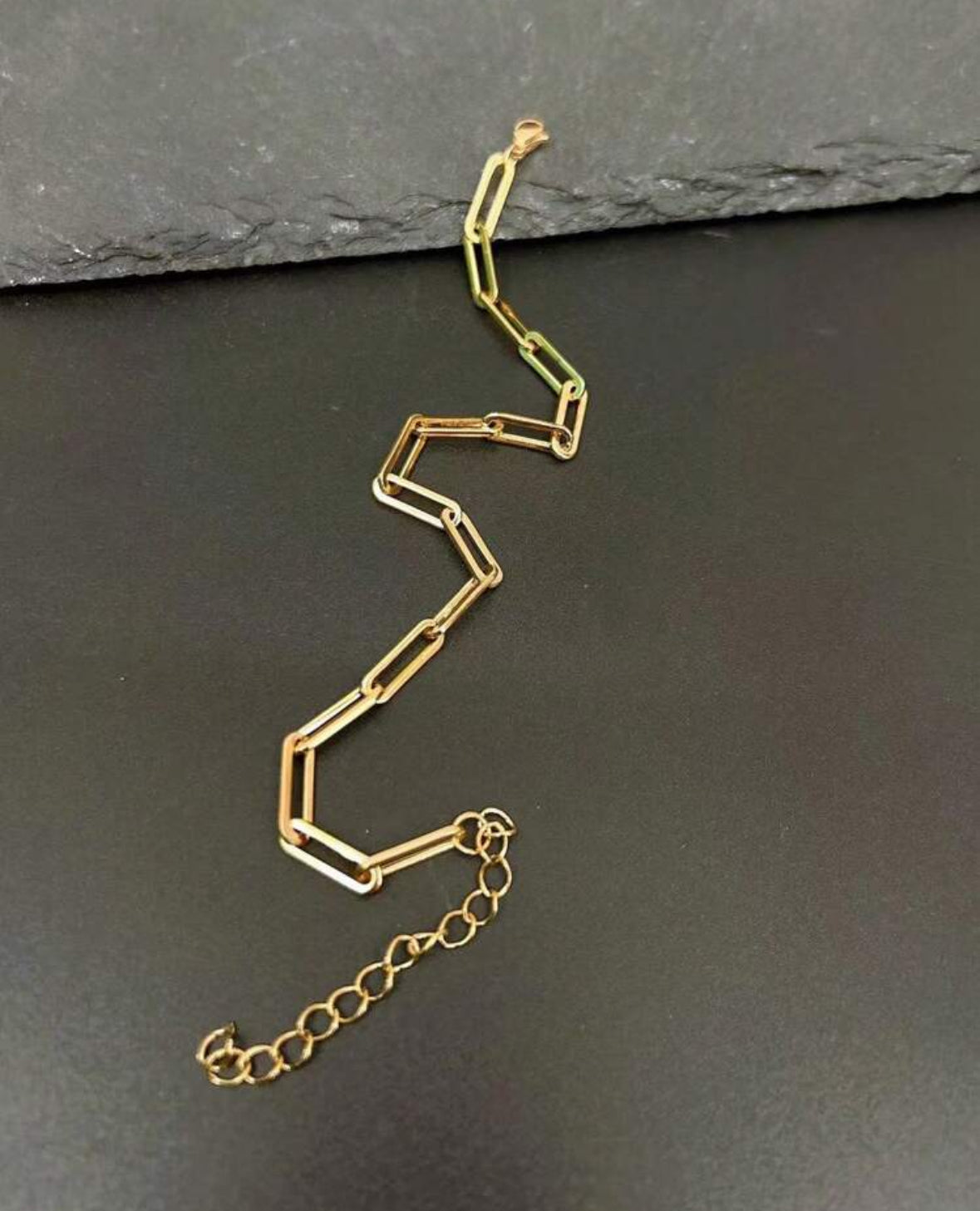 Bracelet Chaîne en Acier Inoxydable Doré – Style Moderne