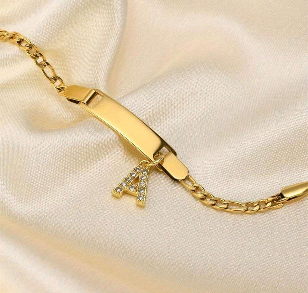 Bracelet Enfant Personnalisé avec Initiale et Breloque