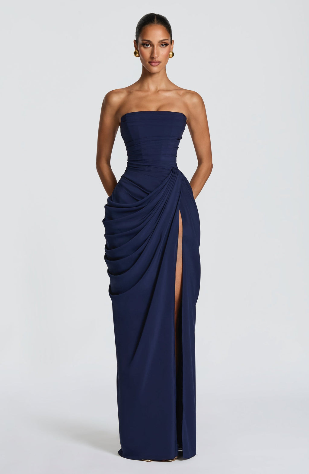 Robe Longue Cyra – Bleu Marine