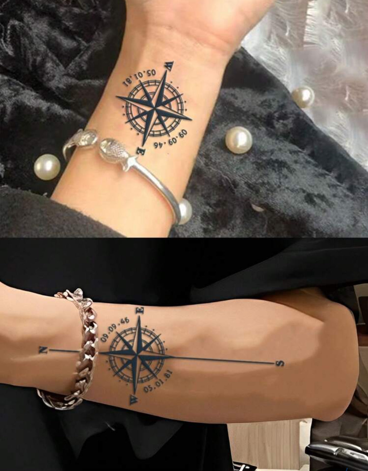 Tatouage Temporaire Boussole – Design Élégant et Résistant