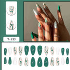 Faux ongles Motif Vert Artistique